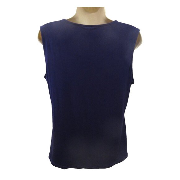 East 5th Women’s Tank Size Medium Purple Sleeveless Blouse Beaded Neck NWT $30 - Picture 2 of 7